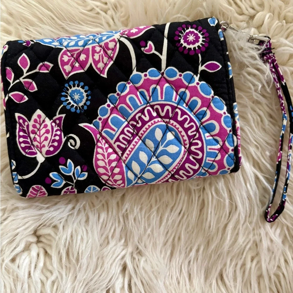 Vera Bradley Alpine Floral Your Turn Lock Wristlet Travel Smartphone RFID Wallet - Picture 6 of 11